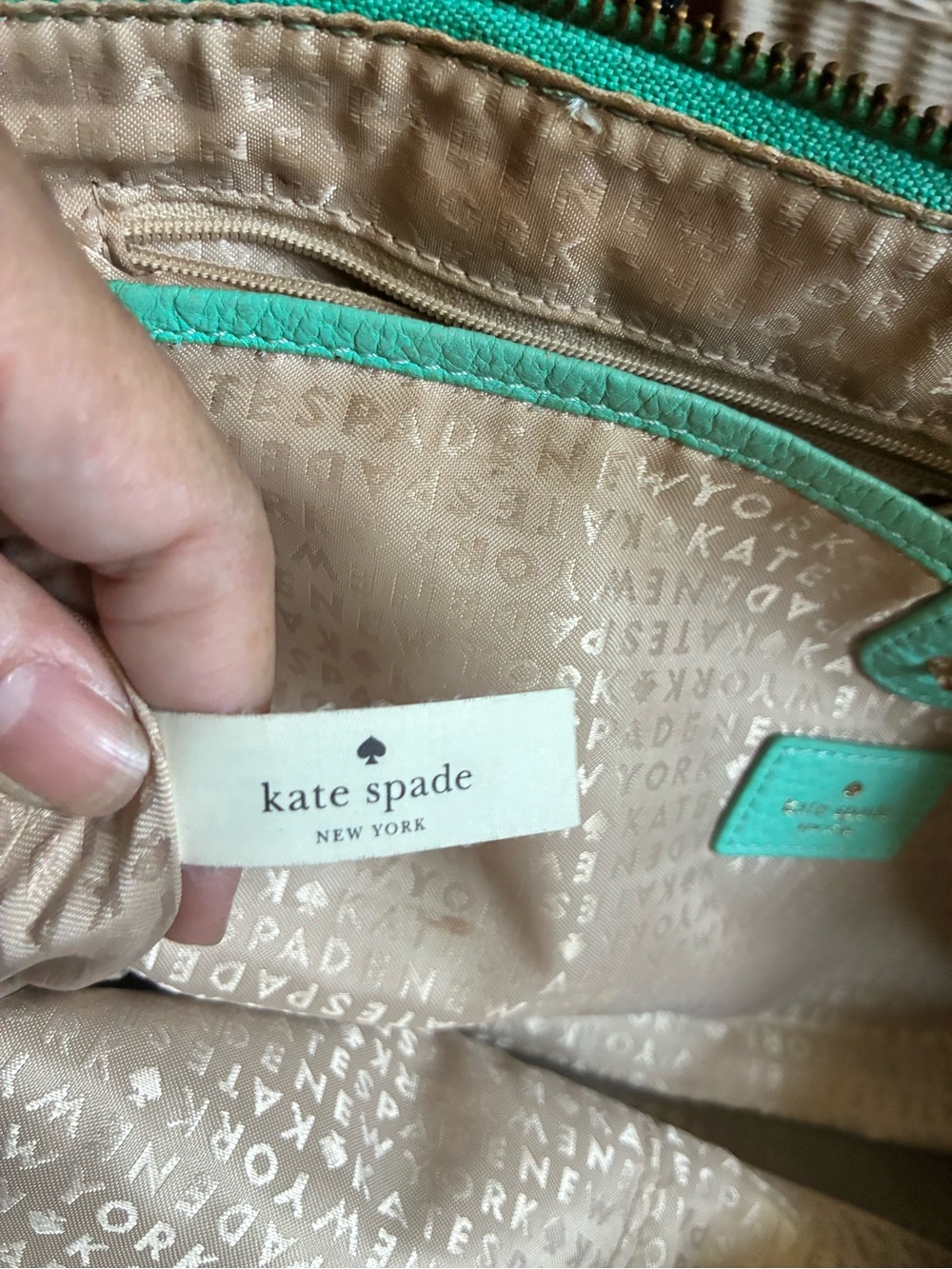 RARE Kate Spade New York Leroy Street Linsley Shoulder Bag Teal Turquoise Leathe - Picture 10 of 11